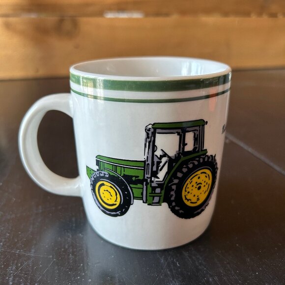 John Deere Coffee Cup/Mug by Gibson - Tractor “Nothing Runs Like a Deere” Logo - Picture 1 of 7